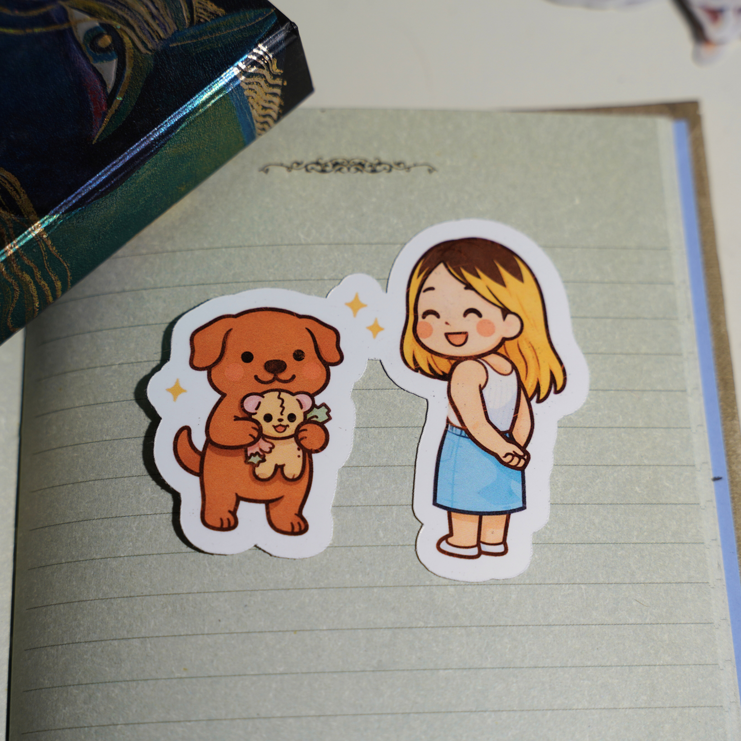 Look What I Got Sticker - Pretty Soondol & Me Dog Toy | Cute Cozy Kawaii Sticker 3x3