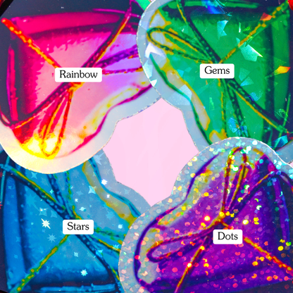 Foil Wrapped Heart Chocolates - Random Color Holographic Valentine Candy Pack