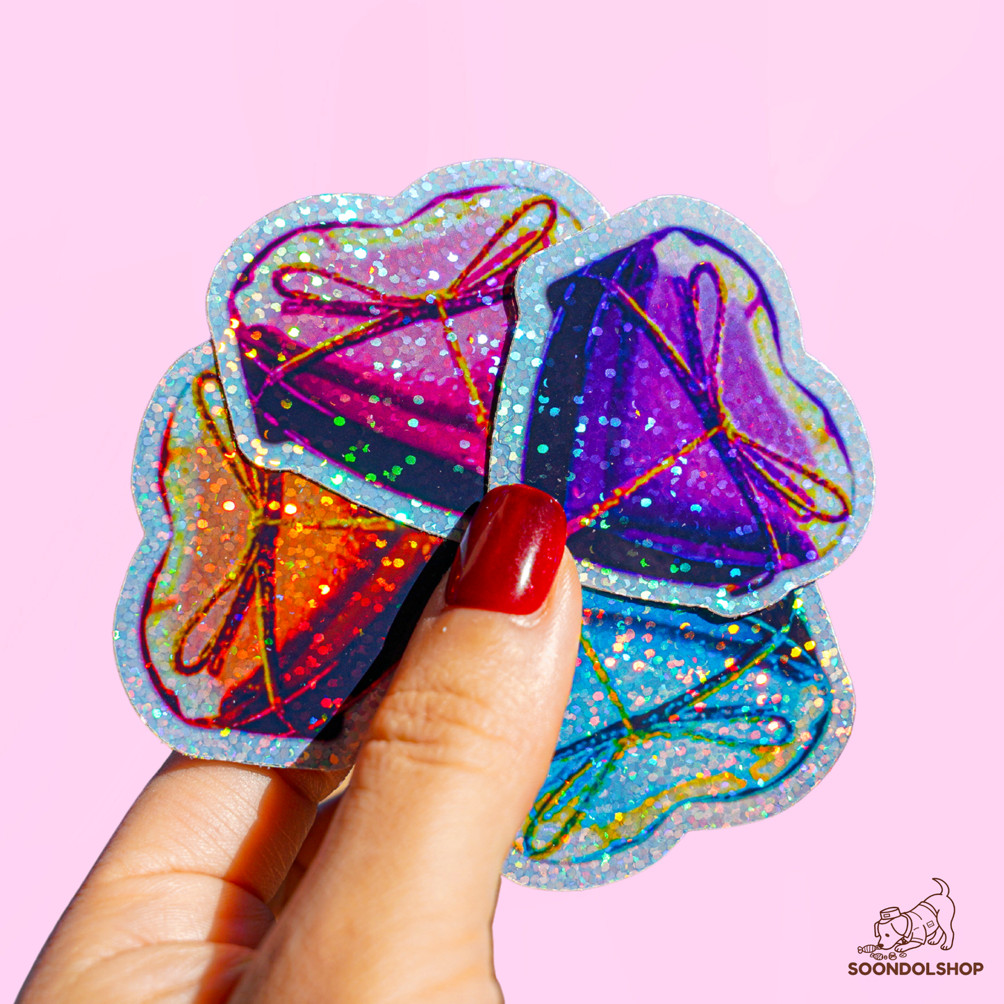 Foil Wrapped Heart Chocolates - Random Color Holographic Valentine Candy Pack