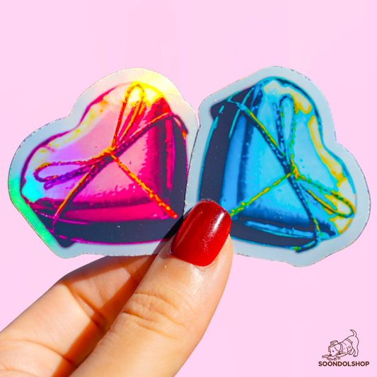 Foil Wrapped Heart Chocolates - Random Color Holographic Valentine Candy Pack