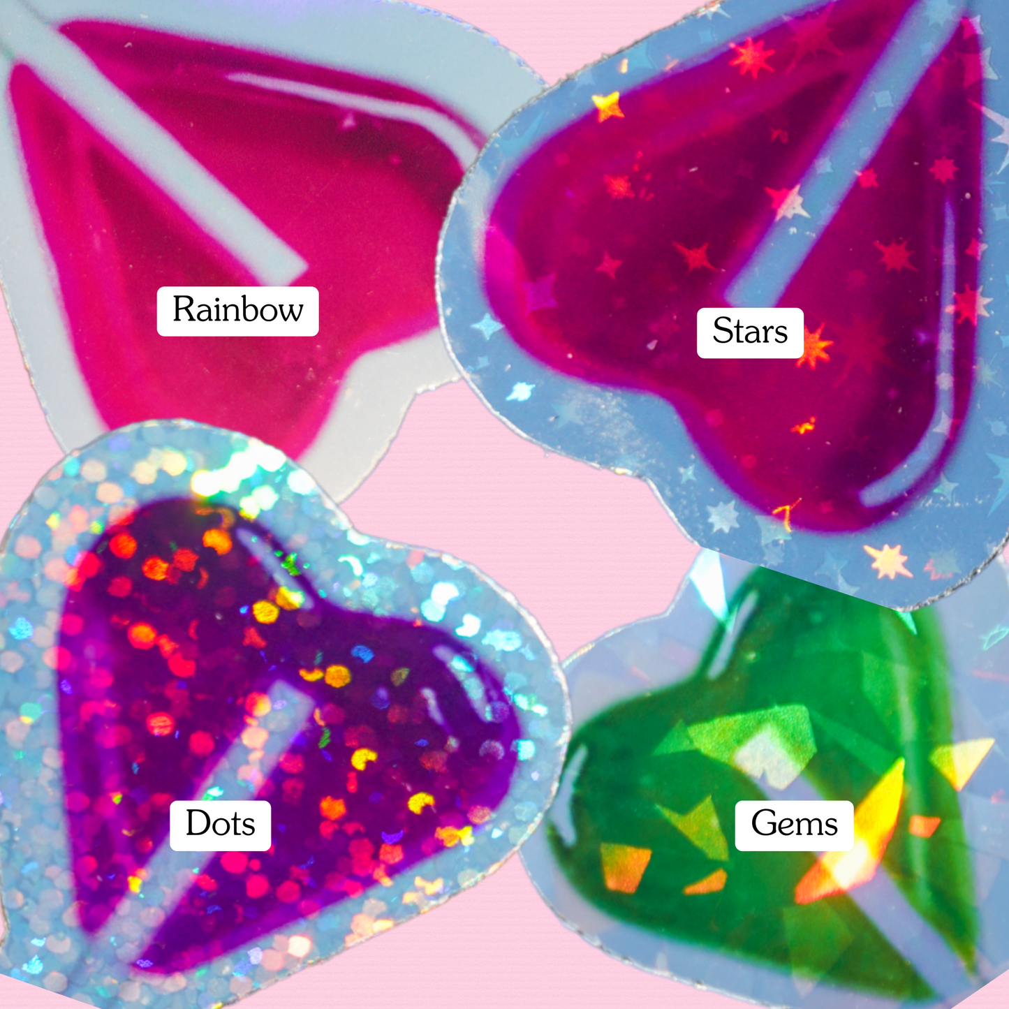 Heart Lollipop Sticker - Soondol's Candyland Die-Cut 3x1.75 Inch Holographic