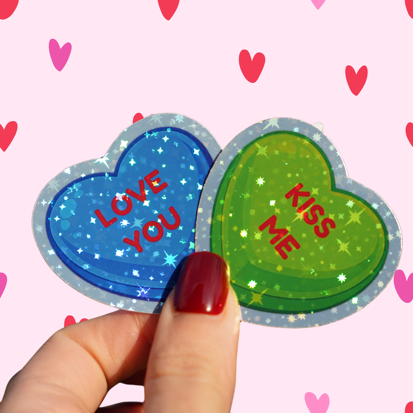 Soondolhearts - Conversation Hearts Kawaii Sticker 2x2 Inch