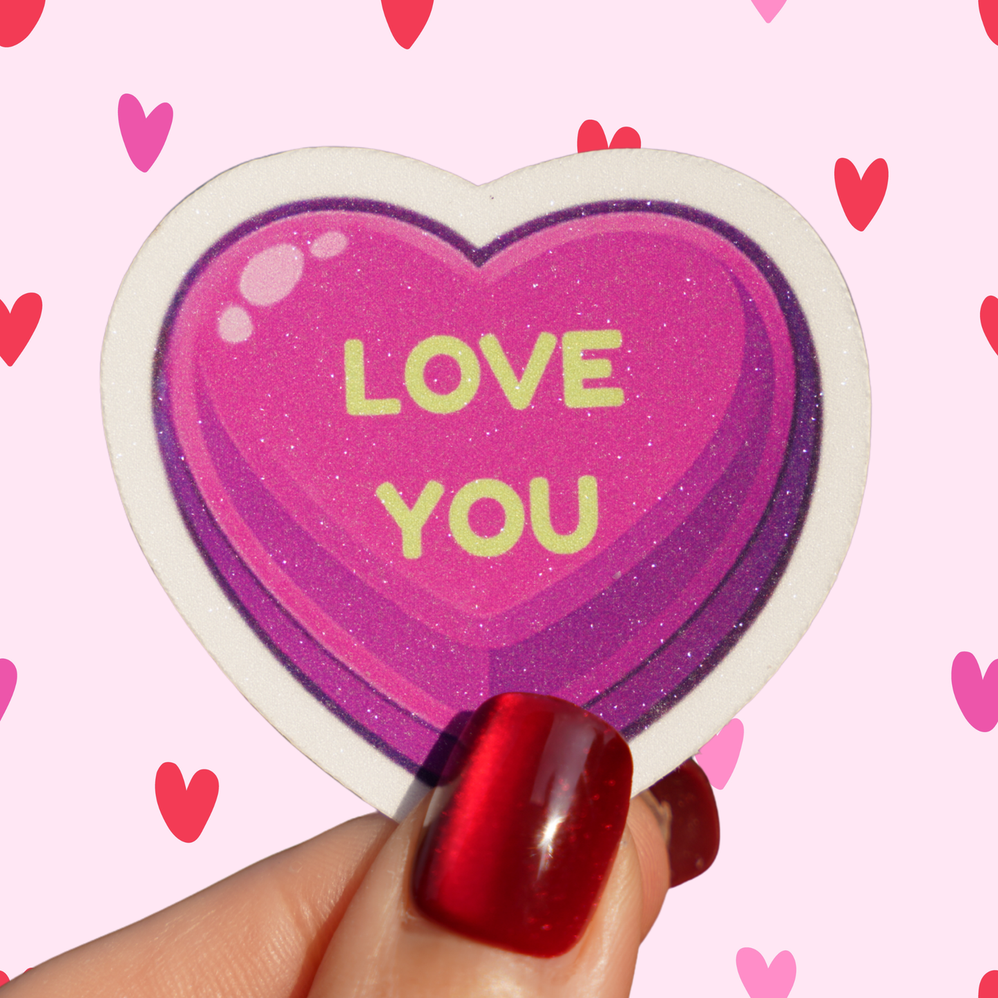 Soondolhearts - Conversation Hearts Kawaii Sticker 2x2 Inch