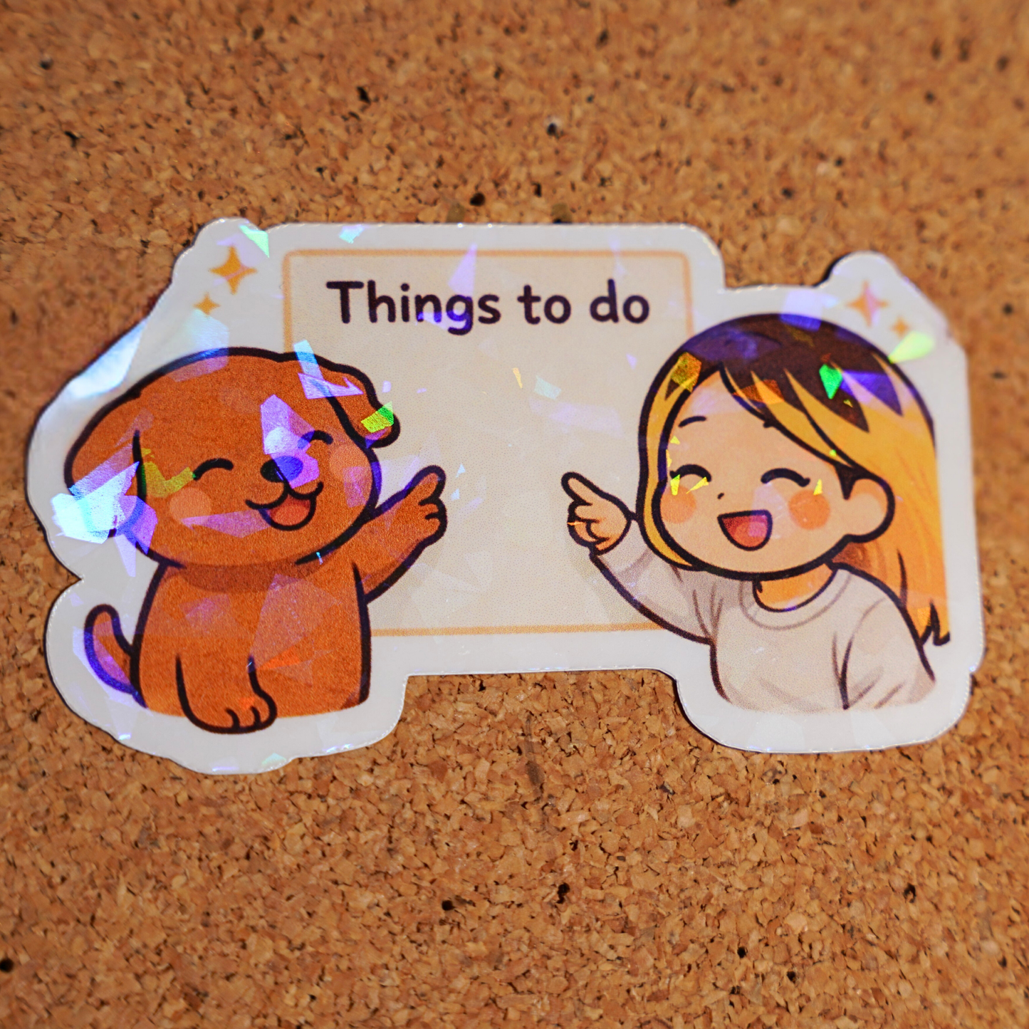 Things To Do Sticker - Pretty Cute Soondol & Me Planner Productivity | Kawaii Dog Sticker 3x3