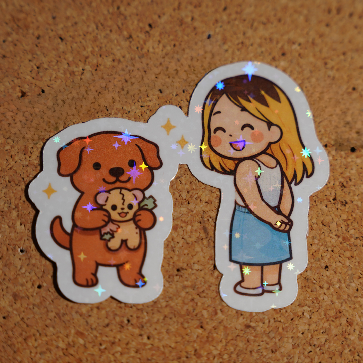 Look What I Got Sticker - Pretty Soondol & Me Dog Toy | Cute Cozy Kawaii Sticker 3x3